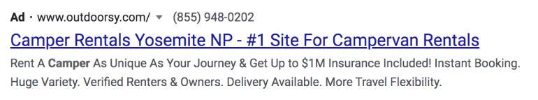 screenshot of google search result