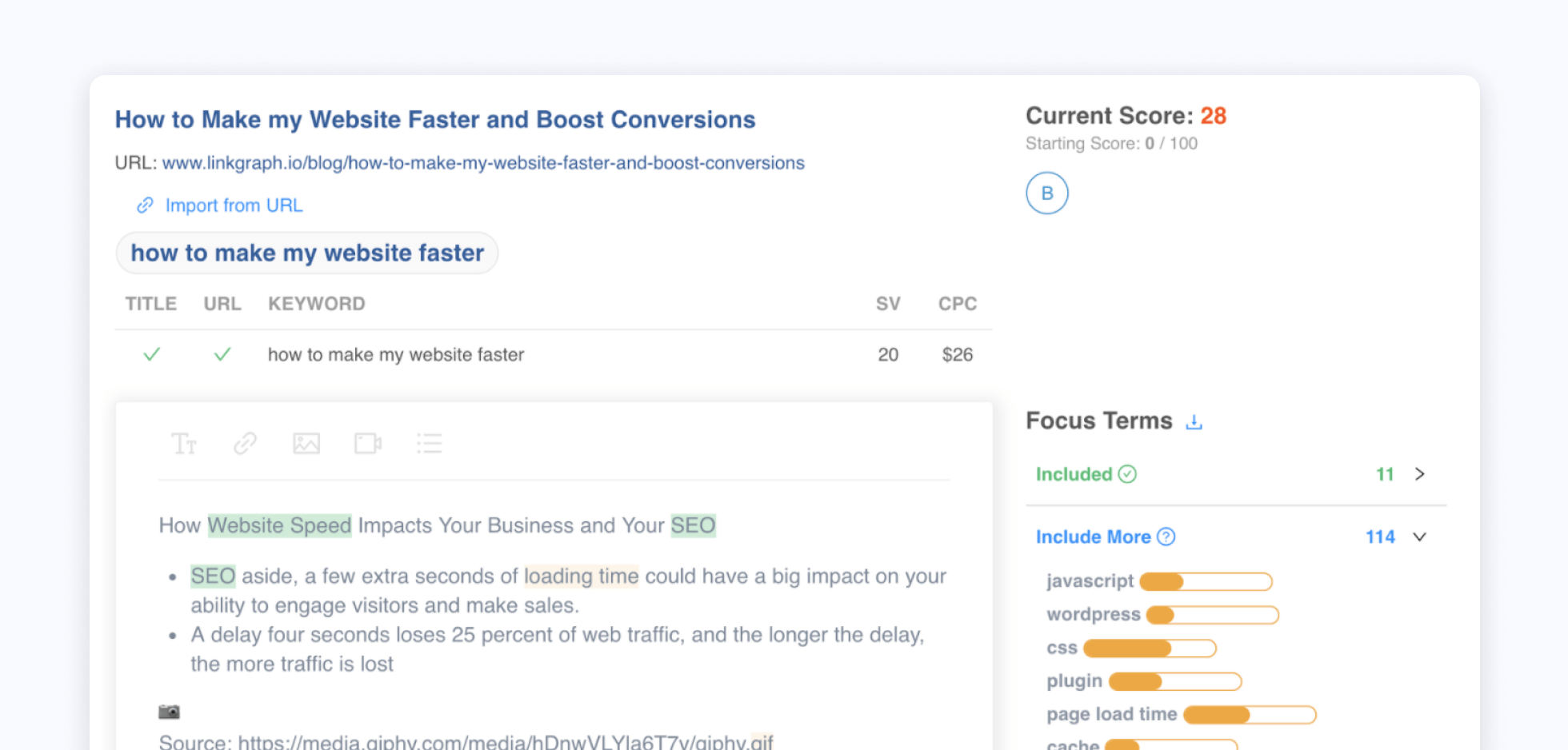 how to make my website faster boost - screenshot