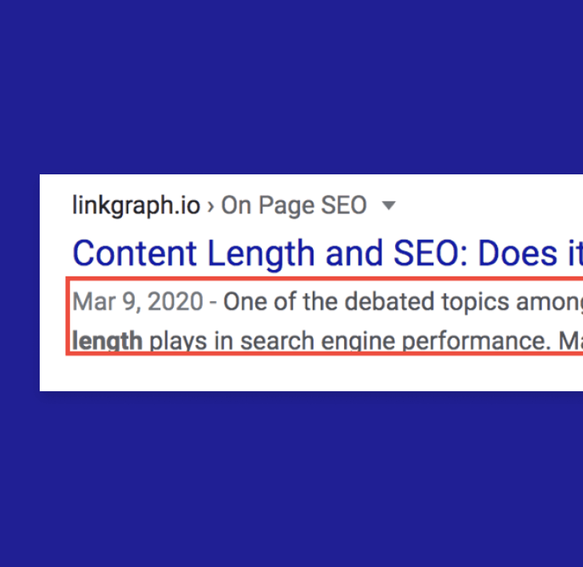 screenshot of search results