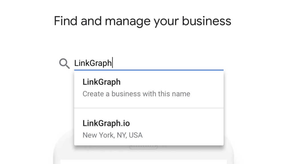 Use LinkGraph to easily find and manage your Google business profile.