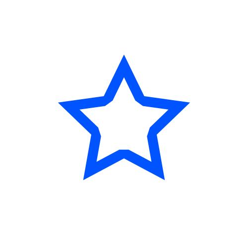 A blue star shines brightly against a black backdrop.