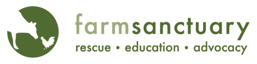 Farm sanctuary rescue and education advocacy logo designed for enhanced SEO with strategic use of keywords.