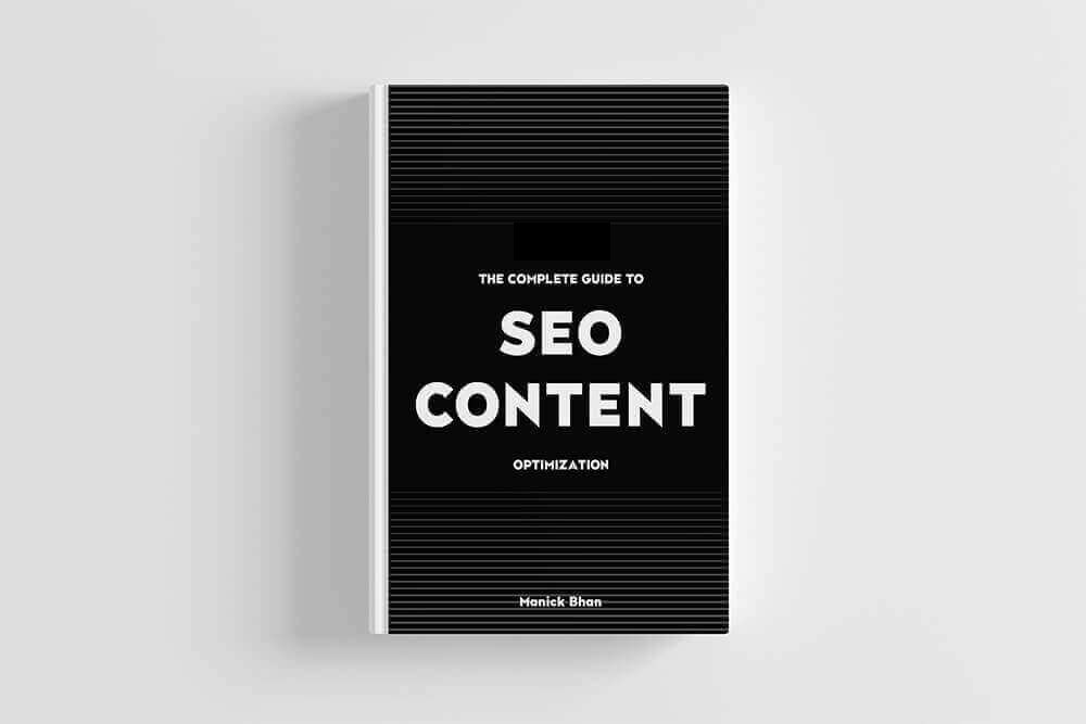 SEO content guide on a white background.