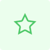 A green star icon on a white background, perfect for website design.