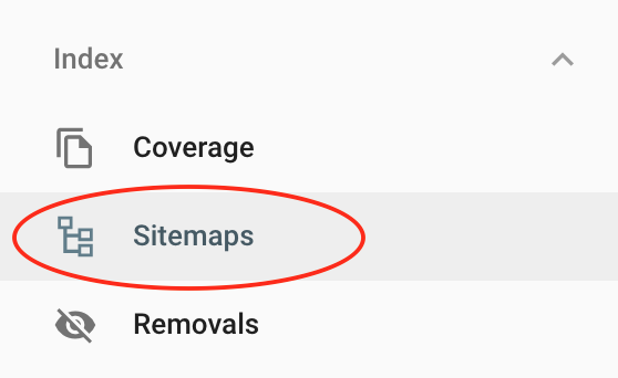 A screenshot of the sitemaps option in Google Analytics, useful for understanding your website's structure and SEO performance.