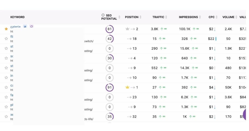 A screenshot of a google analytics dashboard showcasing website data.
