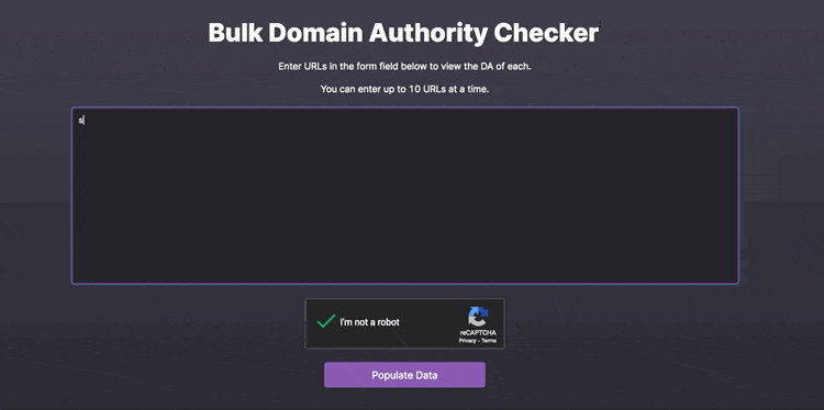 Bulk DA Checker