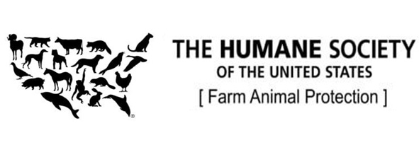 The Humane Society of the United States logo signifies its care for farm animal protection.