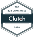 Award badge for "top b2b companies - clutch 2020".