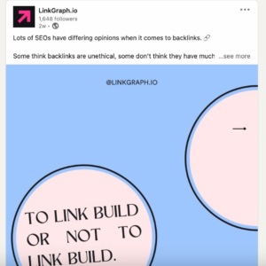 A screenshot of a Facebook page featuring two circles.
