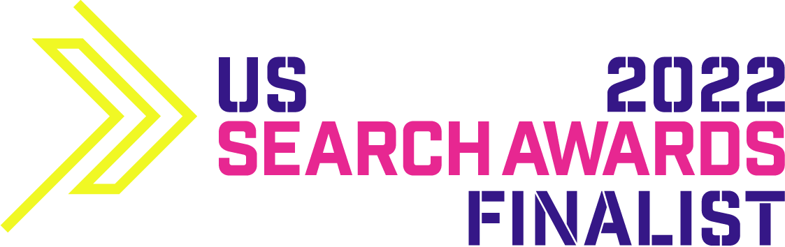This logo is a finalist for the US Search Awards.