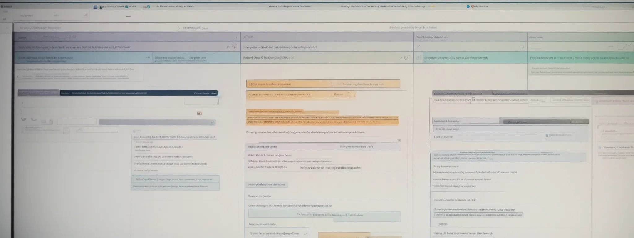 a computer screen displaying an organized outline of a website's sitemap with clear categories and subpages.